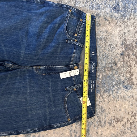 J crew 9" vintage slim-straight jean in color Wakeman wash brand new size 34 - Picture 12 of 14